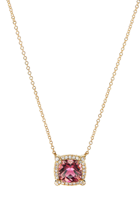 Chatelaine Petite Pink Tourmaline Pendant Necklace